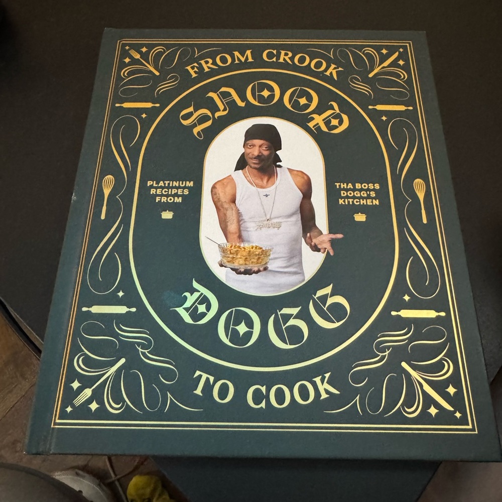 Snoop Dogg Cookbook with Gold Accents